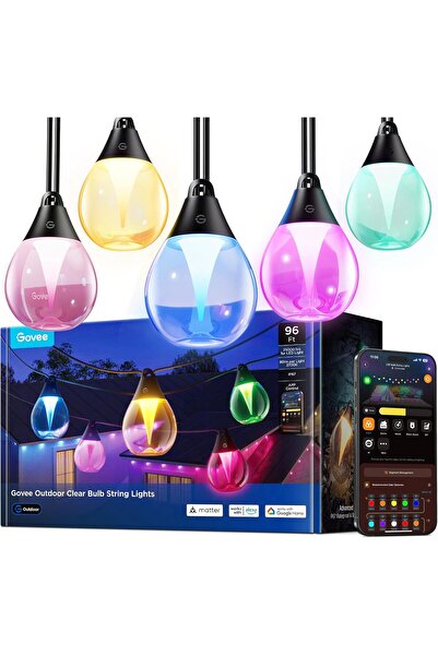 Govee 30m LED Dış Mekan Peri Işıkları | 16 Milyon Renk, 111 Sahne Modu, Alexa...