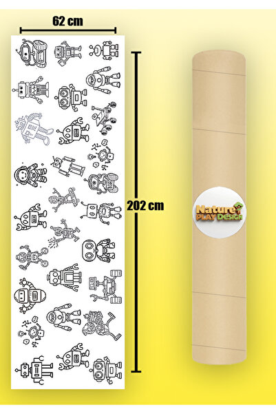 Natureplaydesign 2 metre uzunluğunda dev robotlar temalı aktivite kreş tatil ...