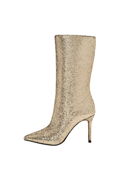 Katy Perry Altın Kadın Topuklu Çizme KP3249