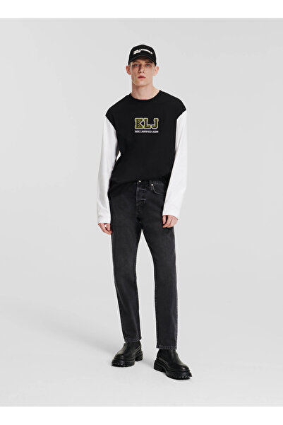 Karl Lagerfeld Tapered Fit Siyah Erkek Denim Pantolon 245D1110_KLJ TAPERED DENIM