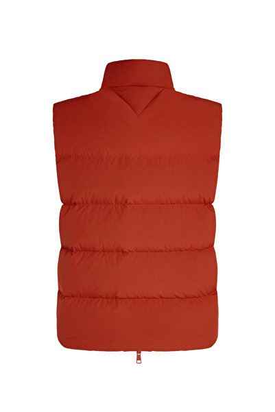 Tommy Hilfiger Stand Collar Red Men's Vest Mw0Mw37254Xnn