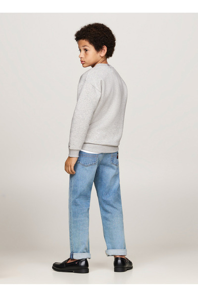 Tommy Hilfiger Baskılı Erkek Çocuk Gri Sweatshırt KB0KB09192P1A