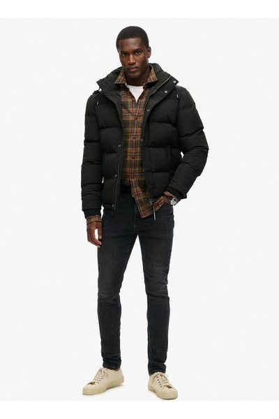 SUPERDRY Everest Short Hooded P Siyah Erkek Mont M5011743a12a