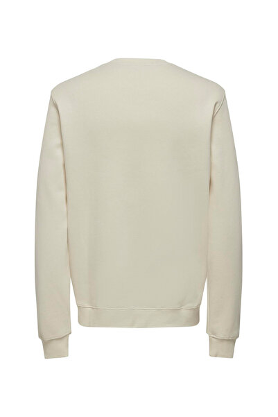 Only & Sons Світшот Onsconnor Authentic Reg з круглим вирізом - кремовий 22030625