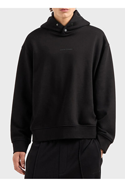 Armani Exchange Men's Hooded Cotton Sweat - Regular Fit Logo 6Dzmlj Zj4Xz 1200