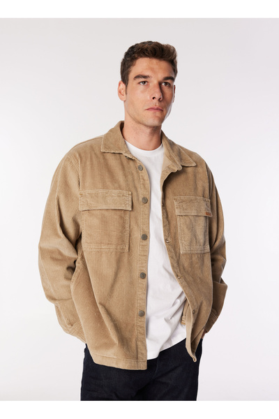Lee Cooper Ανδρικό μπουφάν Regular Fit Beige 251 LCM 231002 LUKAS BEIGE