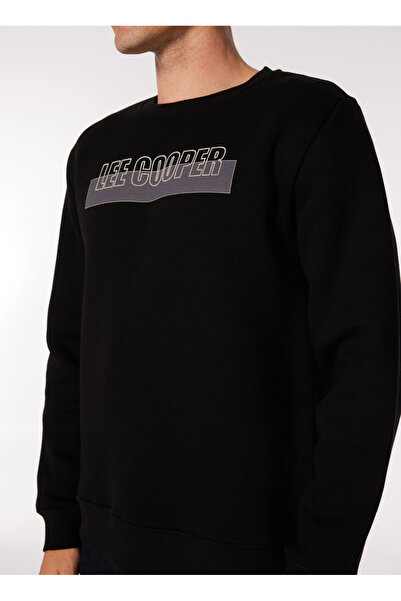 Lee Cooper Мъжка суитшърт с качулка Bicycle Neck Black 251 LCM 241026 NOAH BLACK