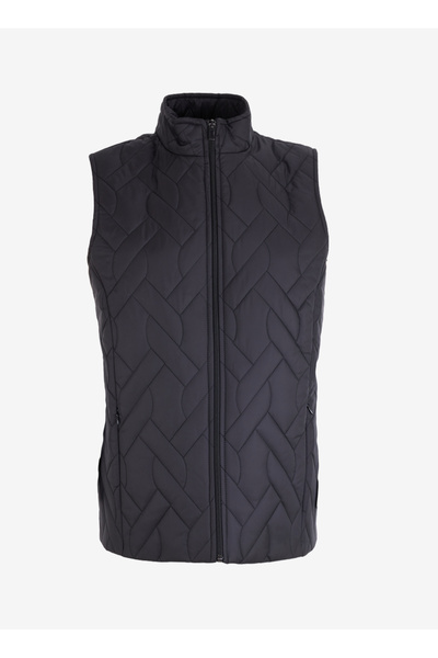 Selen Siyah Kadın Dik Normal Düz Yelek 24KSL2044-BB