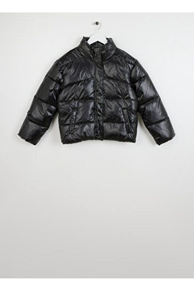 name ıt Черно дамско яке с цип, редовен крой и шарки 13231167