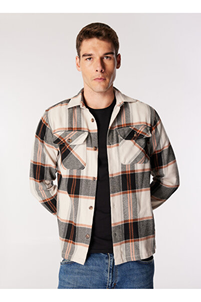 Jack & Jones JJDARREN Moonbeam Fanal Overshirt - LS Kesim