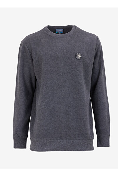 Discovery Expedition Antrasit Melanj Erkek Bisiklet Yaka Relaxed Sweatshirt D...