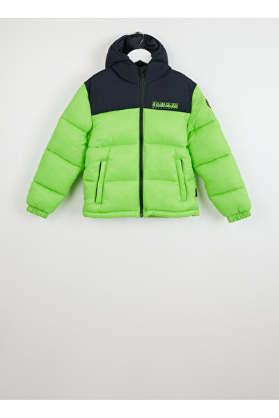 Napapijri Yeşil - Siyah Erkek Çocuk Mont NP0A4HJSG1U1-K A-HORNELEN