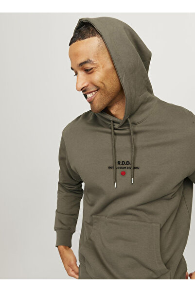 Jack & Jones Kapüşon Yaka Haki Erkek Sweatshırt 12259068_RDDBENJAMIN HOOD SWE...