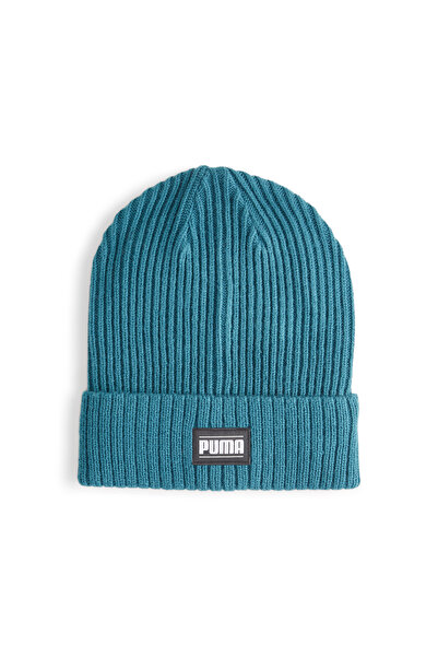 Puma Yeşil Unisex Bere 02403811 Класична шапка з ребристими манжетами