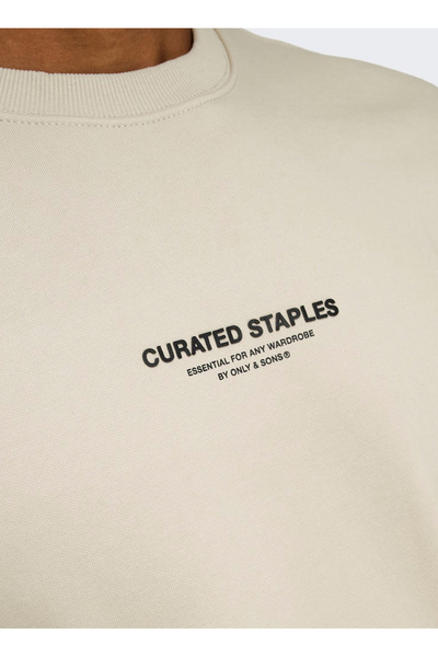 Only & Sons ONSCURATED REG CREW NECK SWEAT BEJ 22030923