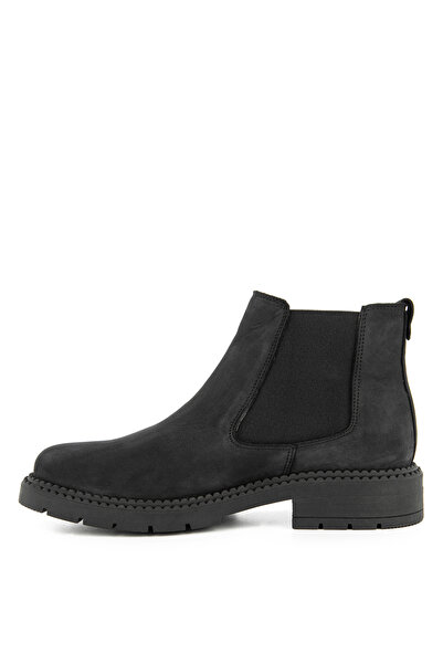 Hush Puppies Σκούρα μαύρα ανδρικά μποτάκια Nubuck Comodo