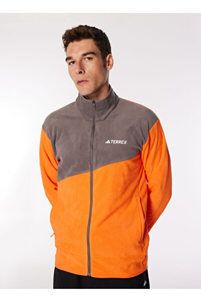 adidas IZ3293 MT FZ FLEECE Turuncu Erkek O Yaka Normal Kalıp Zip Ceket