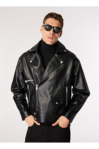 Karl Lagerfeld Jeans Standart Siyah Erkek Ceket 245D1404_KLJ REGULAR FAUX LEA...