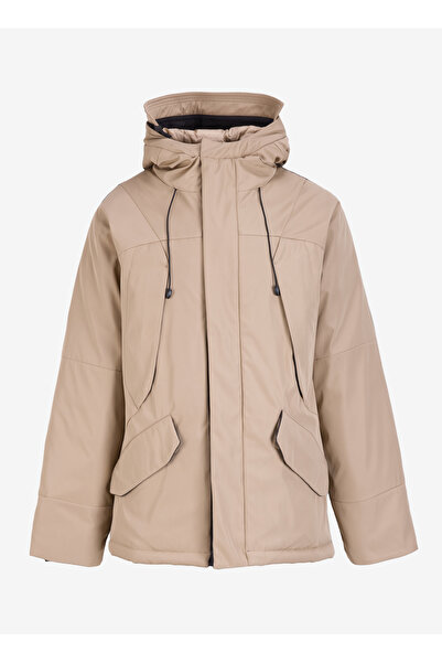 Fabrika Deve Tüyü Erkek Kapüşon Yaka Basic Fit Kaban F4WM-KBN 2077