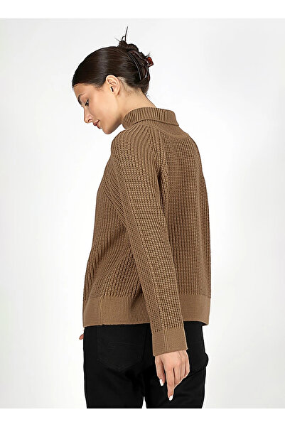 Lee Cooper Turtleneck Regular Plain Brown Sweater Women 251 Lcf 241020 Pearly Brown