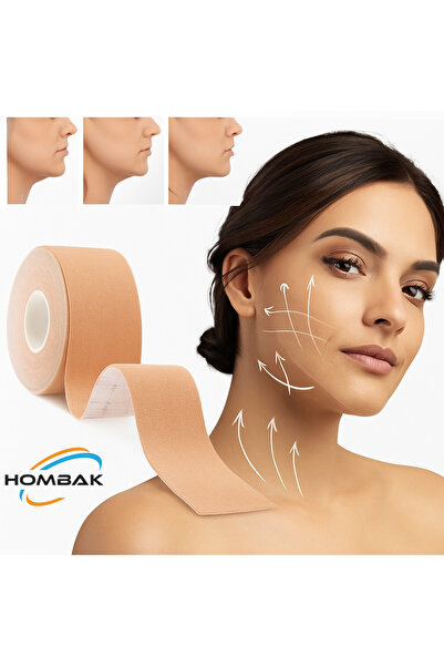 Hombak Yüz Gerdirme Bandı Kırışıklık Oluşumunu Engelleme Bandı Kinezyo Bantı 3 Cm 5 Mt