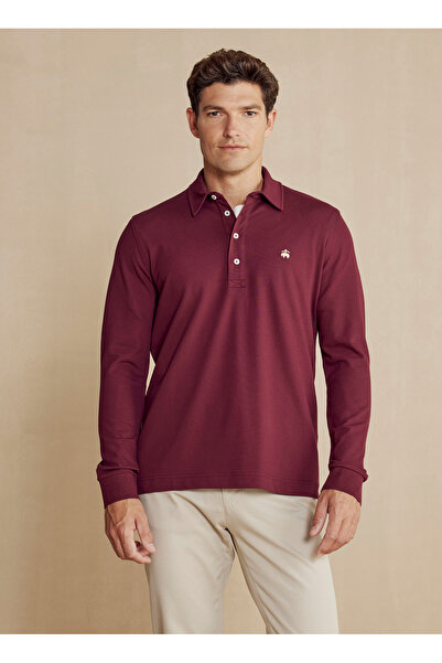 BROOKS BROTHERS Bordo Erkek Polo T-Shirt BBFW24MTS001