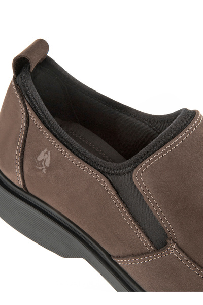 Hush Puppies Taupe Men's Nubuck Casual Shoes Laachen