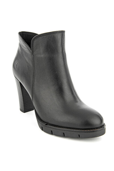 Hush Puppies Black Women's Leather Boots 725007-001