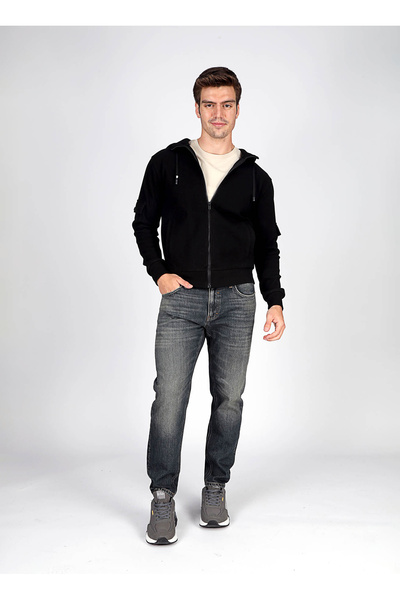 Lee Cooper Black Men's Coat 251 Lcm 232003 Willy Black