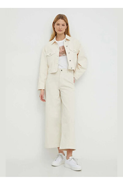 Pepe Jeans Bisiklet Yaka Baskılı Beyaz Kadın T-Shirt PL505744