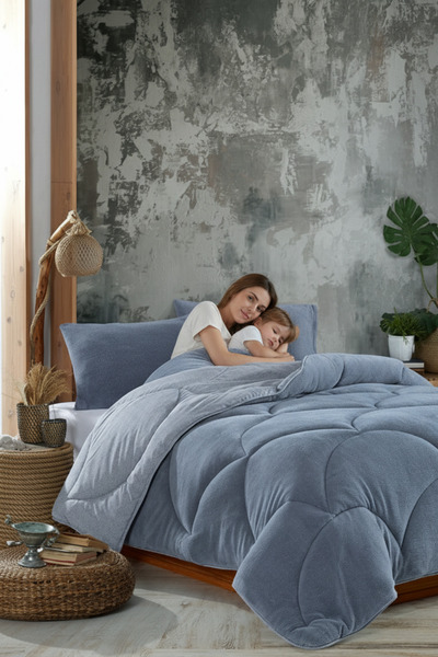 NANOSOFT Tek Kişilik Gri Welsoft Yorgan