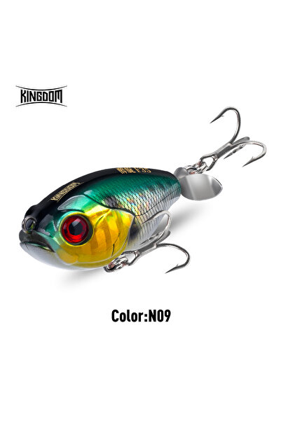 Choice طعم صيد كينجدوم N09 ذو المروحة السطحية، 35 مم، 5.4 غرام، طعم صناعي صلب