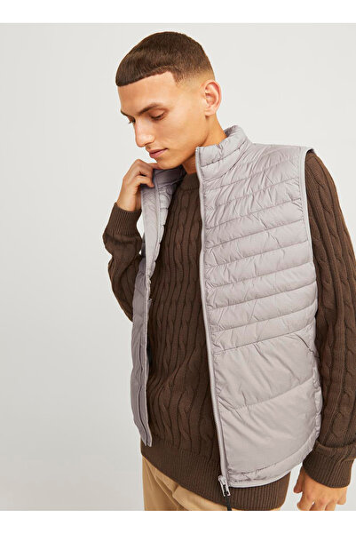 Jack & Jones Bej Erkek Mont JJESTATE PACKABLE BW COLLAR NOOS