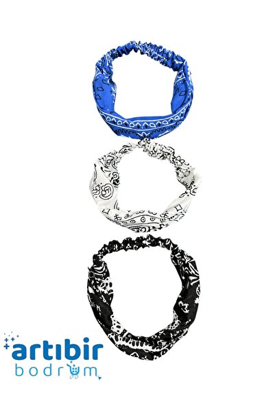 artıbir bodrum Bandana Parașuta Model Elastic 3 Piese