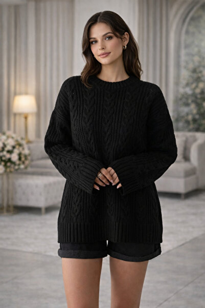 OYERGA MODA Women's Thessaloniki Pattern Oversized Sweater