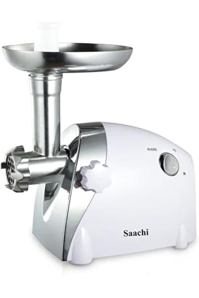 SAACHİ Electric Meat Grinder 2000W with Reverse, Circuit Breaker, 3 Cutting Plates, Sausage and Kibb