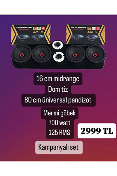 Boschman 16 cm midrange set 700 wat 125 rms ürün kalitesi yüksek pandizot dahil kampanyalı set