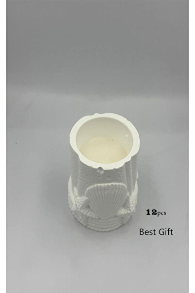GIFT شموع جبسيه على شكل اصداف بشمعه 12 حبة (توزيعات مناسبات )