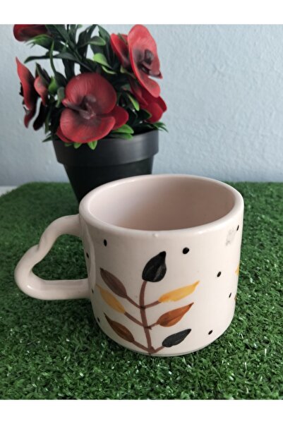 Home Coffee Cup “Brown Flower”
