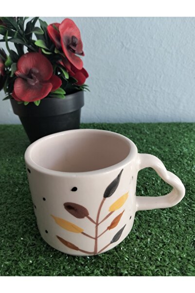 Home Coffee Cup “Brown Flower”