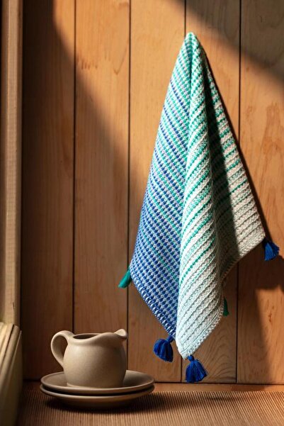 Madame Coco New Season Pente Kitchen Towel - Blue