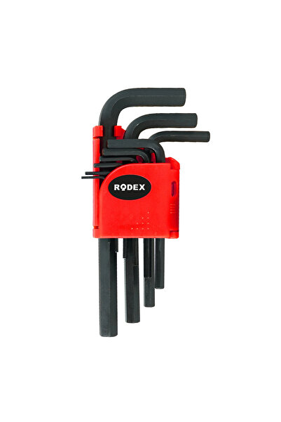 Rodex Set 9 Chei Imbus, Hexagonale, 1, 5-10Mm, Negru, Otel Cr-V, Al101, 10/80, RHT0501120008