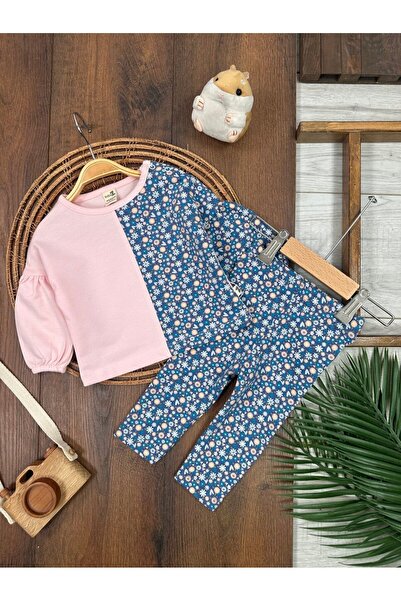 Kids Kingdom Cotton Floral Patterned Seasonal 2-Piece Baby Girl Set