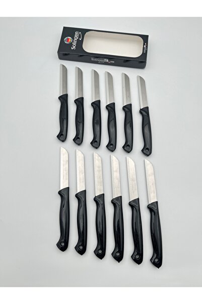 Solingen Orijinal Ritter Simli 12 Adet Meyve Bıçağı Siyah