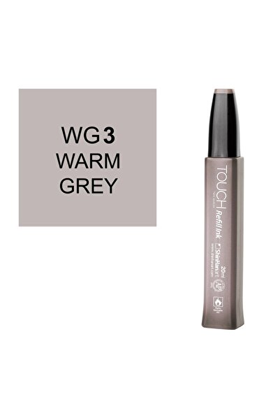 Genel Markalar Touch Twin Marker Refill Alcohol Ink Alkol Bazlı Mürekkep 20 ml. WG3 WARM GREY 3