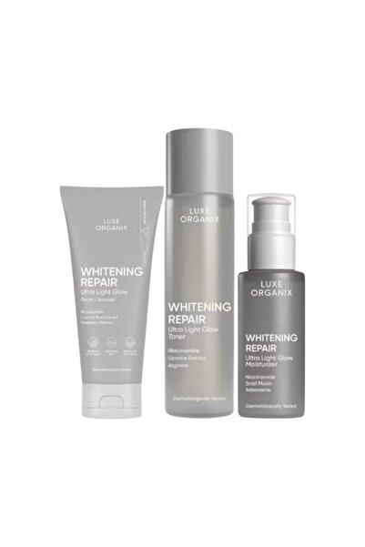 LUXE مجموعة أورجانيكس الثلاثية لإصلاح وتبييض البشرة