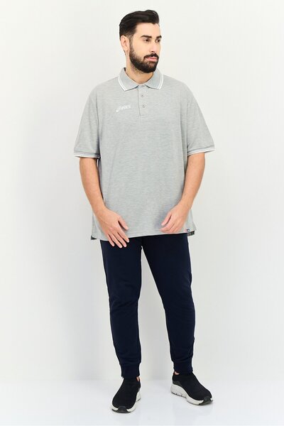 Asics Men Sportswear Fit Short Sleeve Outdoor Polo Shirt, Grey