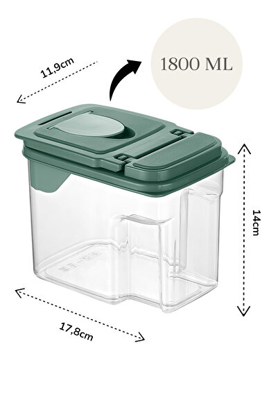 MUF HOME Double Function Lid Food Storage Container Modern and Practical Grain Storage Container with Pouring System