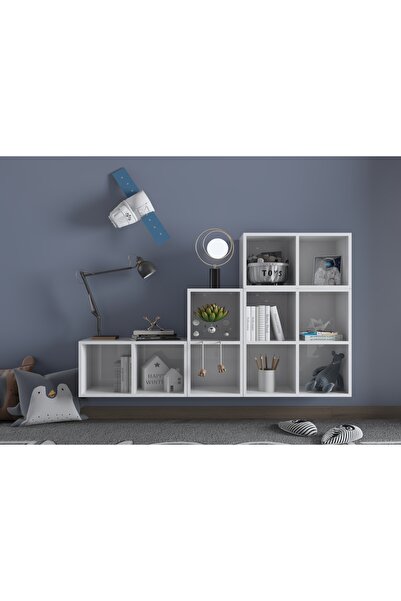 Nettrends Küp Şekilli 10 Gözlü Çok Amaçlı Kitaplık