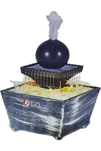 DLC نافورة مياه داخلية - ديكور أنيق، صوت الماء المتدفق، توهج متعدد الألوان ومضخة كهربائية